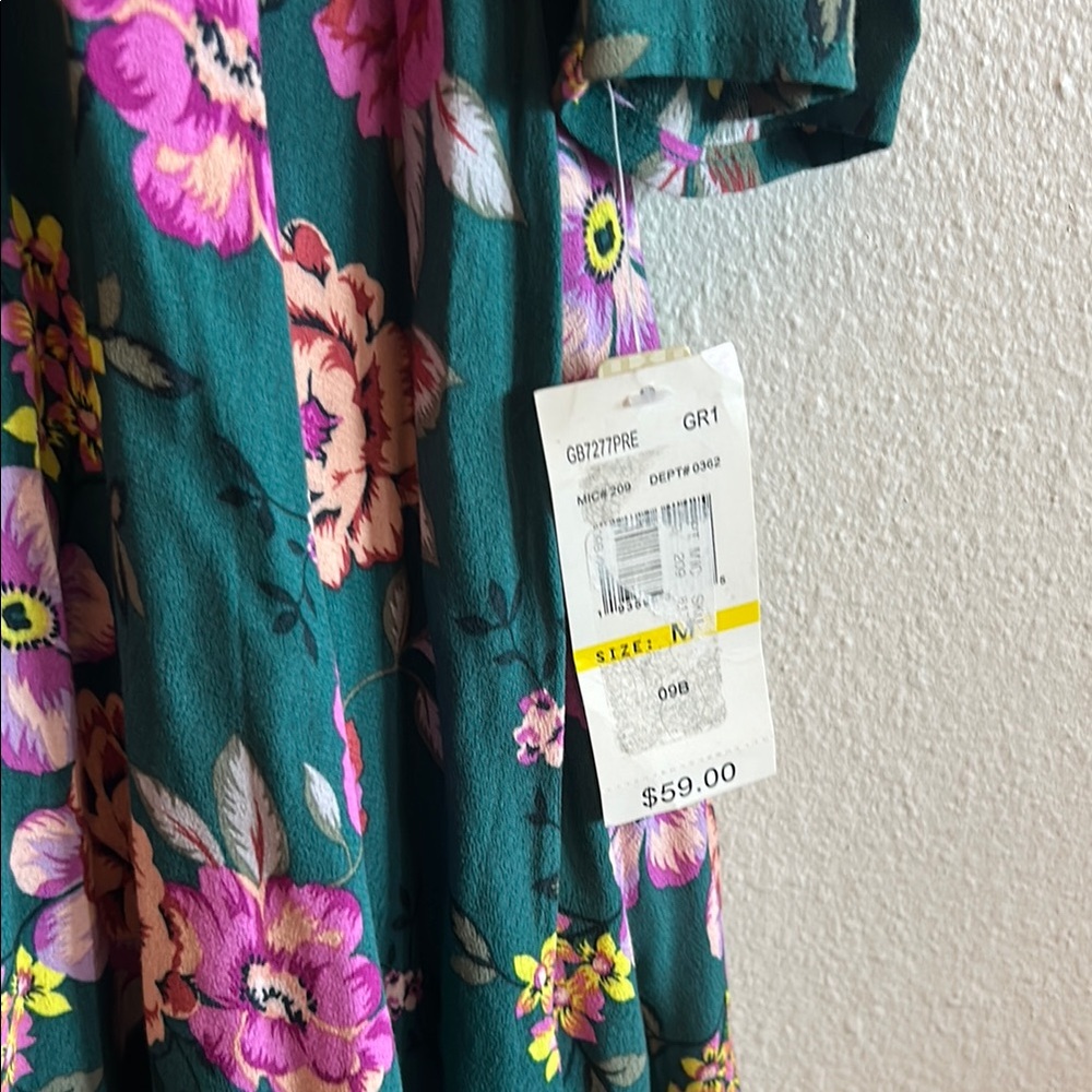 Gianni Bini Floral Dress with Pink and Yellow Accents - Picture 5 of 6